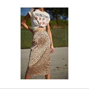 Forever 21 cheetah print satin skirt
